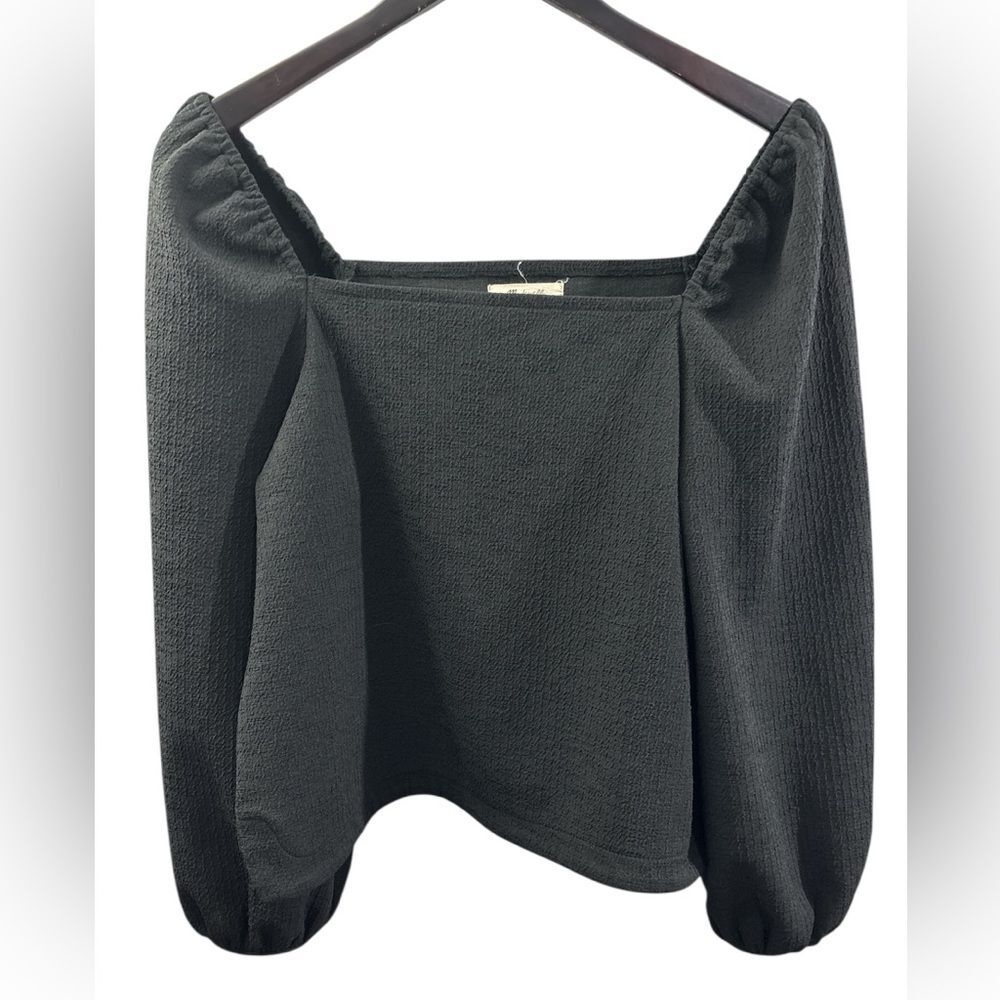 Madewell Crepe Square Neck Puff-Sleeve Top Blouse Size Medium. milkmaid preppy